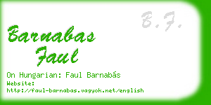 barnabas faul business card