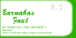 barnabas faul business card